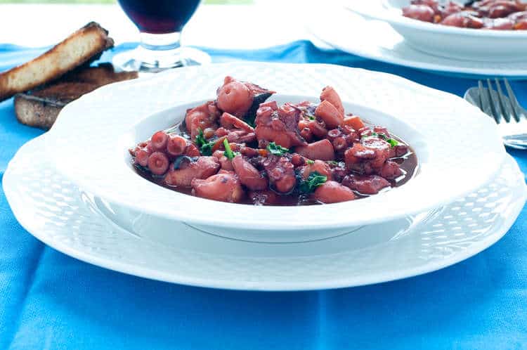 Greek Octopus and onion stew recipe (Octopus stifado)