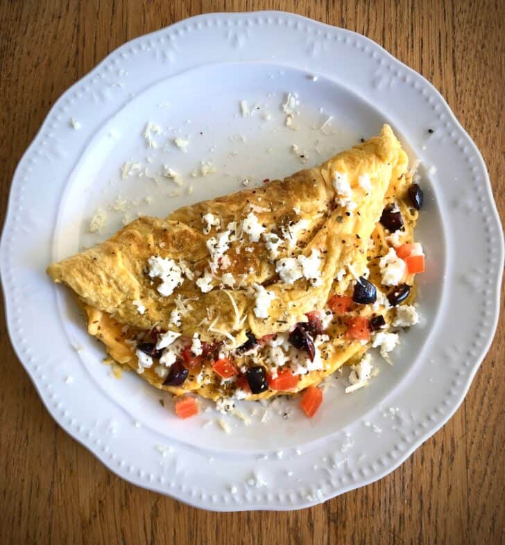 Greek Omelette recipe with Feta