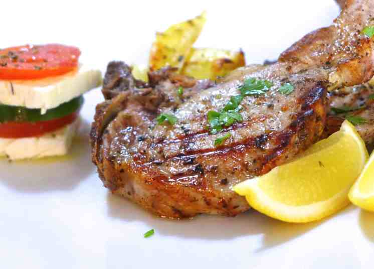 Greek Pork Chops recipe with roast Potatoes (Brizola sto Fourno)-2