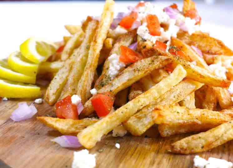 Homemade Baked Greek Fries recipe with feta cheese-2