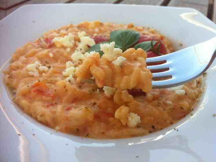 Risotto with Tomatoes and Feta cheese