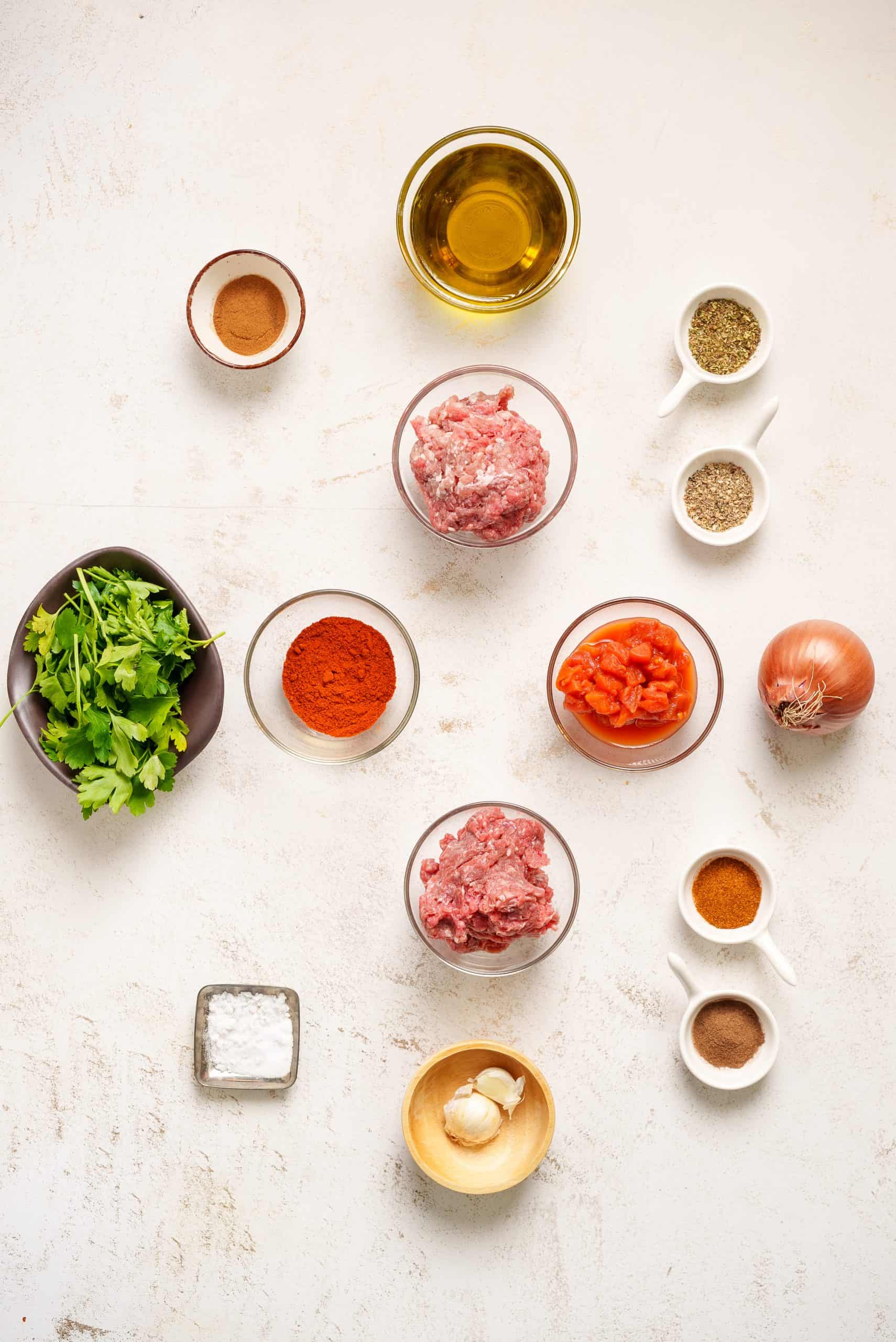 Spicy minced Lamb Kofta Kebab Recipe (Giaourtlou) ingredients