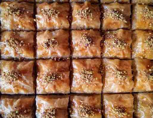 Traditional Greek Baklava recipe with honey and walnuts